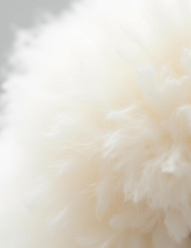 Macro shot of a clean, healthy white poodle coat